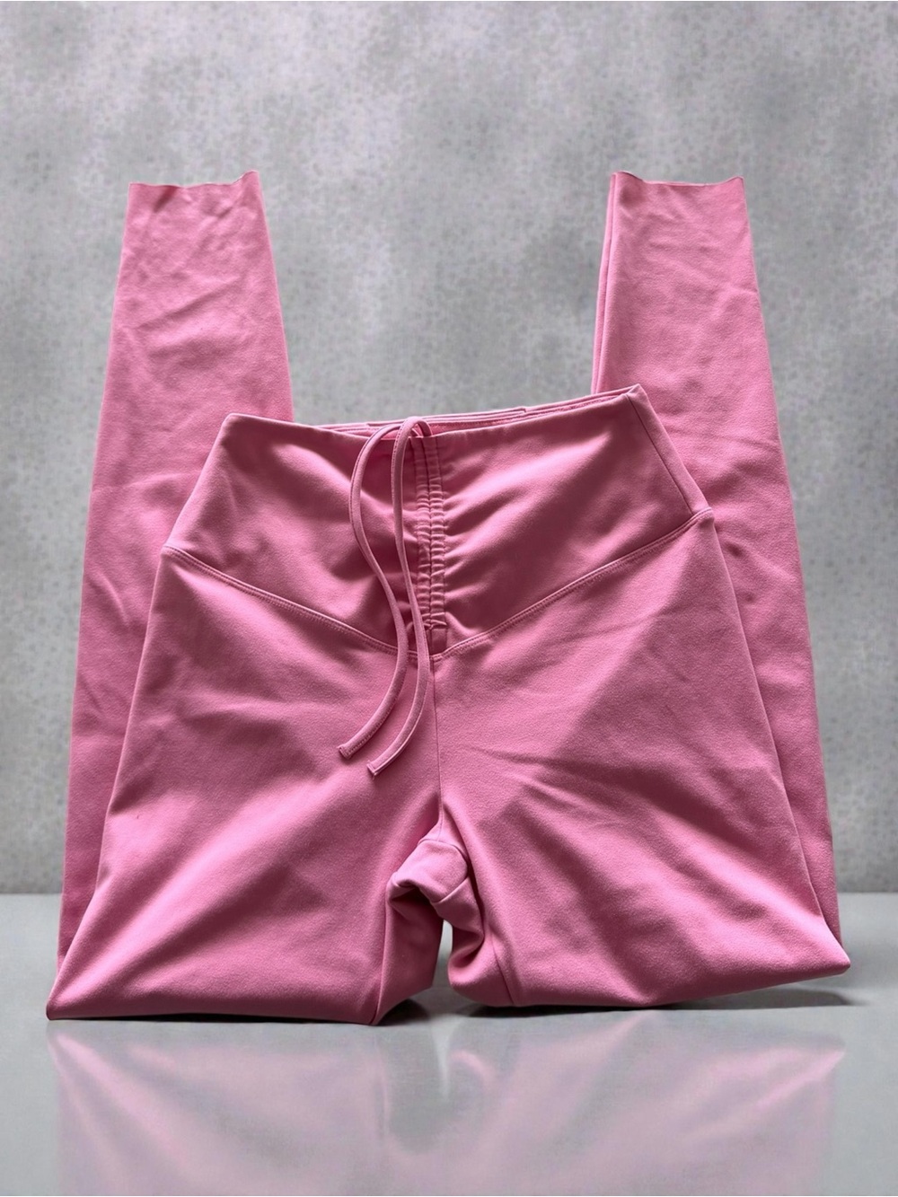 Pink Active Victoria's Secret Cinched Front‎ High Waisted Leggings Rose Small